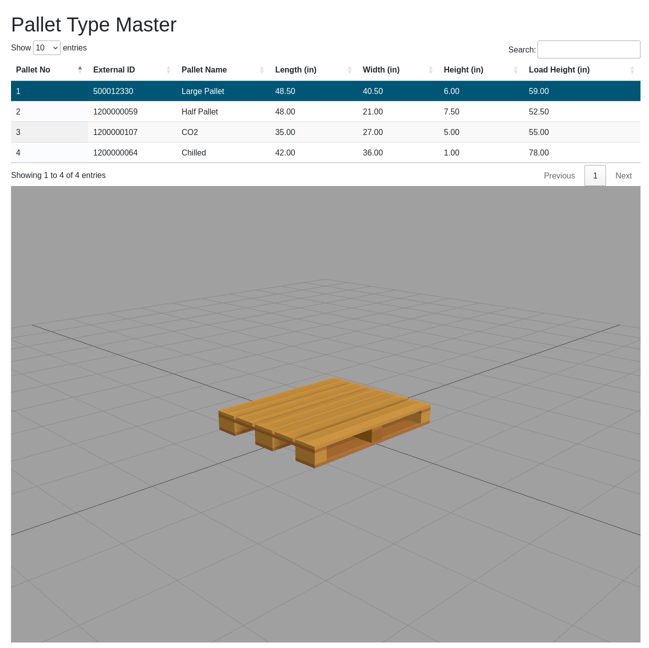 Webpage Pallet Types
