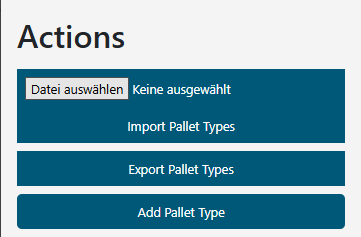 Webpage Pallet Type Actions