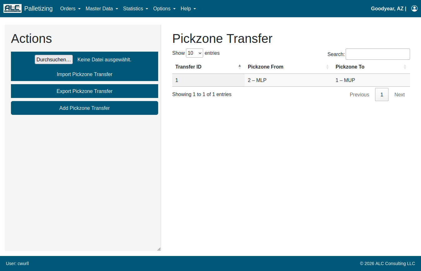 Webpage Pickzone Transfer