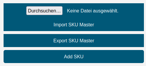 Webpage SKU Master Buttons